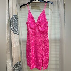 Lucy in the Sky Pink Sequin Dress